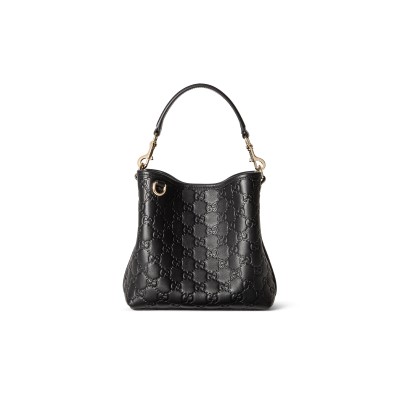 GUCCI GG EMBLEM SMALL BUCKET BAG ‎815118AAFDV1000 (19*18*11cm)